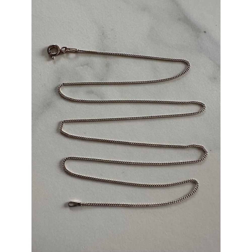 925 Sterling Silver Curb Link Chain Necklace 20" Inch Italy Stamped